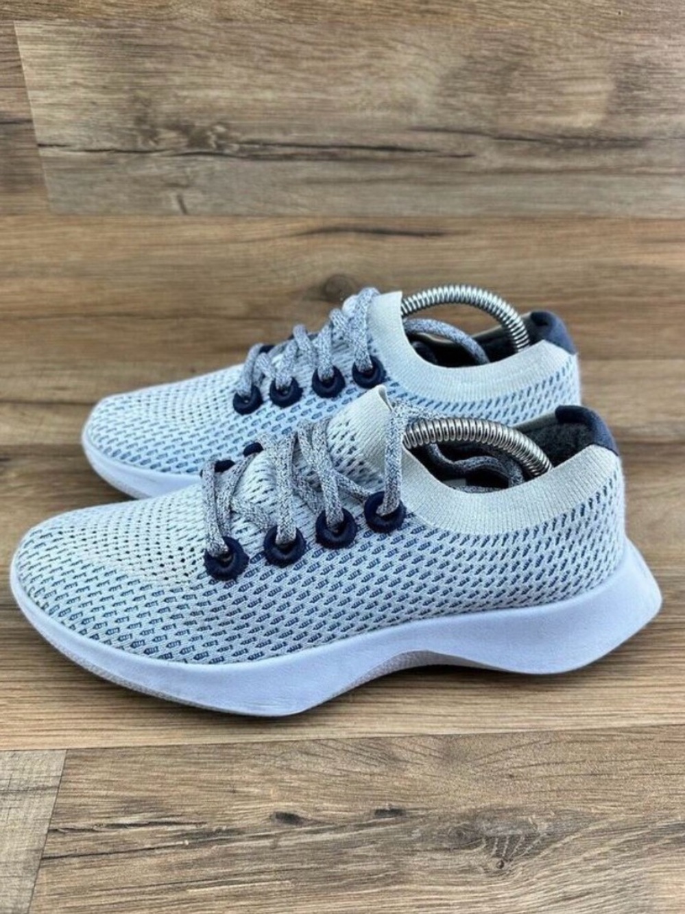 All birds Light Gray/navy Mesh Athletic Sneakers - Breathable Comfort